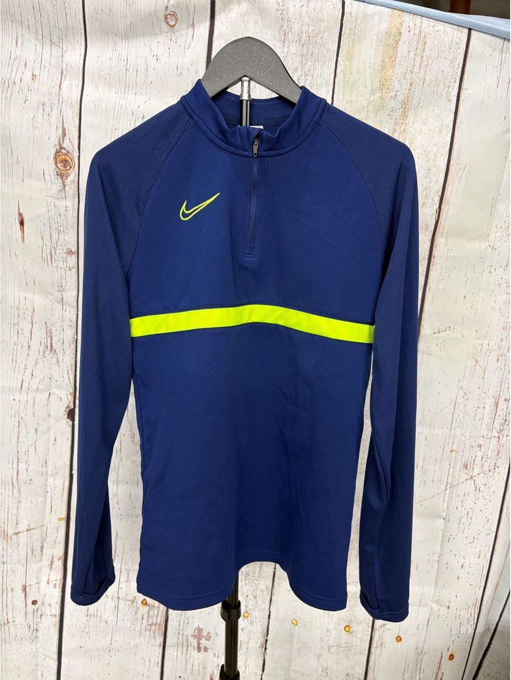 Nike Men's Academy 21 Dri-FIT 1/4 Zip Soccer Training Top Navy Blue Size XL
